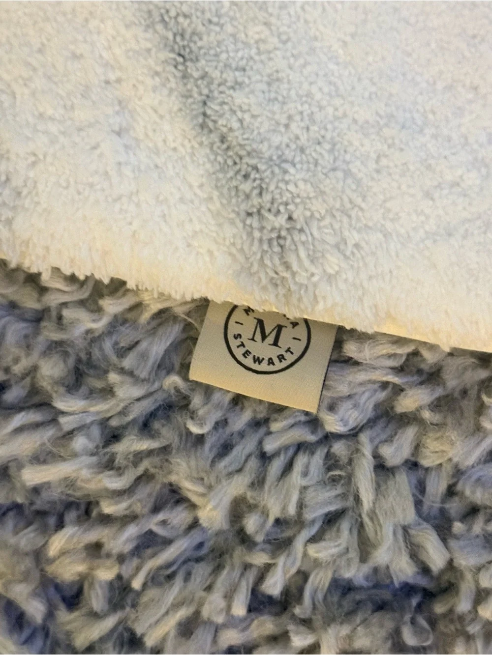 34” x 22” Martha Stewart Gray & White Marble-Pattern Bath Mat Bathroom Rug